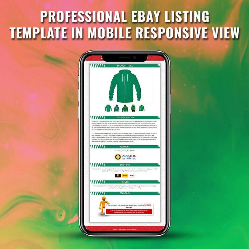 eBay Templates, Auction Mobile Responsive html Templates 2026 Ready for Cloths gallery