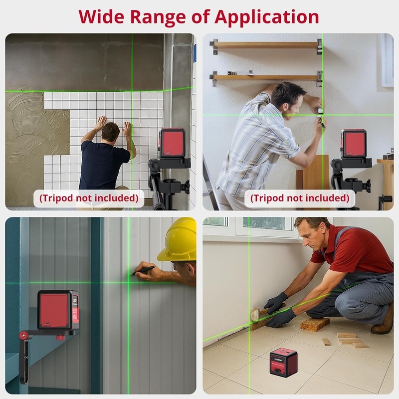 XUNTOP 100Ft Laser Level Self Leveling (±3°) with ±1.5mm/5m Accur gallery