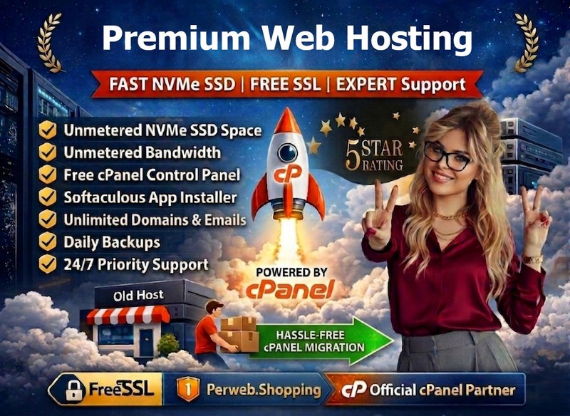 Premium Web Hosting - 🌟Unlimited SSD | Secure SSL | 24/7 Best Support $14.99/Yr