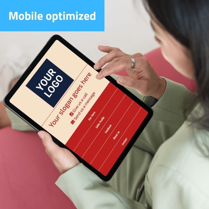 eBay Template - Responsive Simple - Mobile Optimized + Editor | beige red gallery