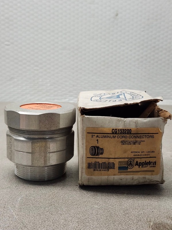 NEW IN BOX APPLETON 2" ALUMINUM CORD CONECTOR CG153200