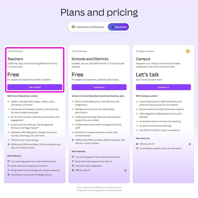 🥷 Canva Edu ‒ 1-Year | 25+ AI tools, 1 TB Cloud Storage gallery