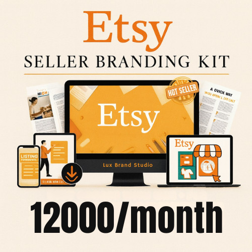 Etsy Seller Branding Kit – Logo, Banner & Product Template Pack