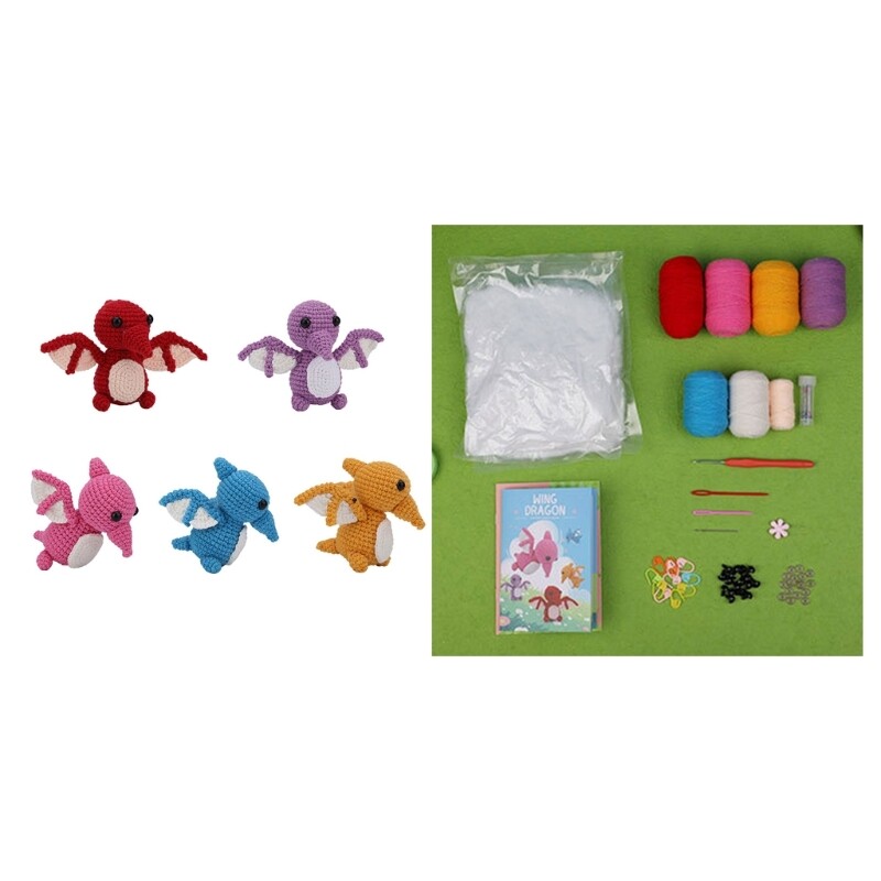 DIY Crochet Kits with Yarn, Crochet Hook, Needle, Knitting Marker, Plastic Eyes gallery