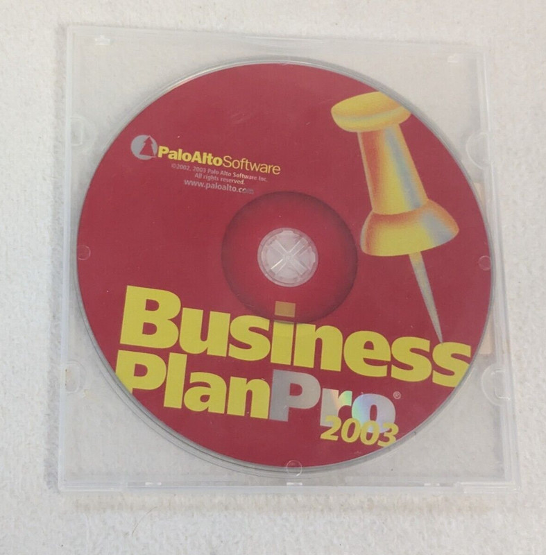 Business Plan Pro 2003 CD-ROM Software Palo Alto Software w/ Key