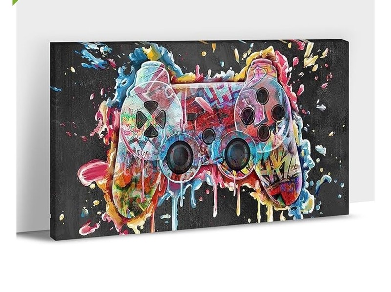 Gamer Wall Decor Painting FRAMED Canvas Print