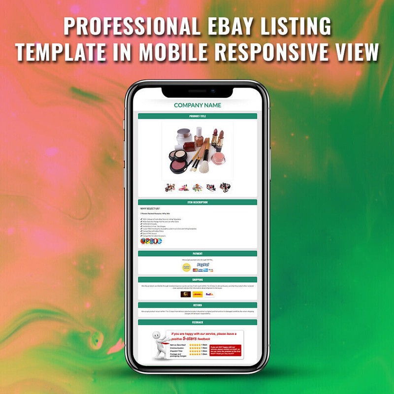 New eBay Mobile Responsive Template Auction Listing Professional HTTPS 2019 gallery