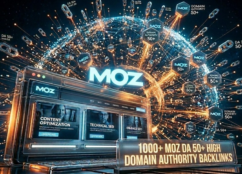 1000+ Moz high Domain Authority DA 50+ Backlinks