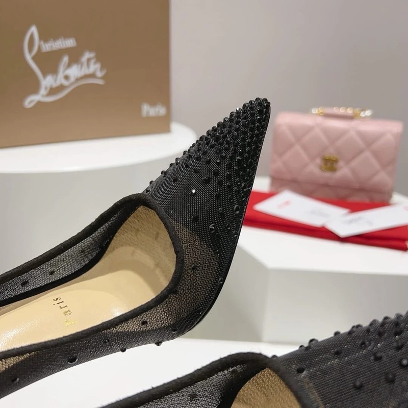 Follies Strass 100 mm Pumps - Mesh and strass - Black gallery