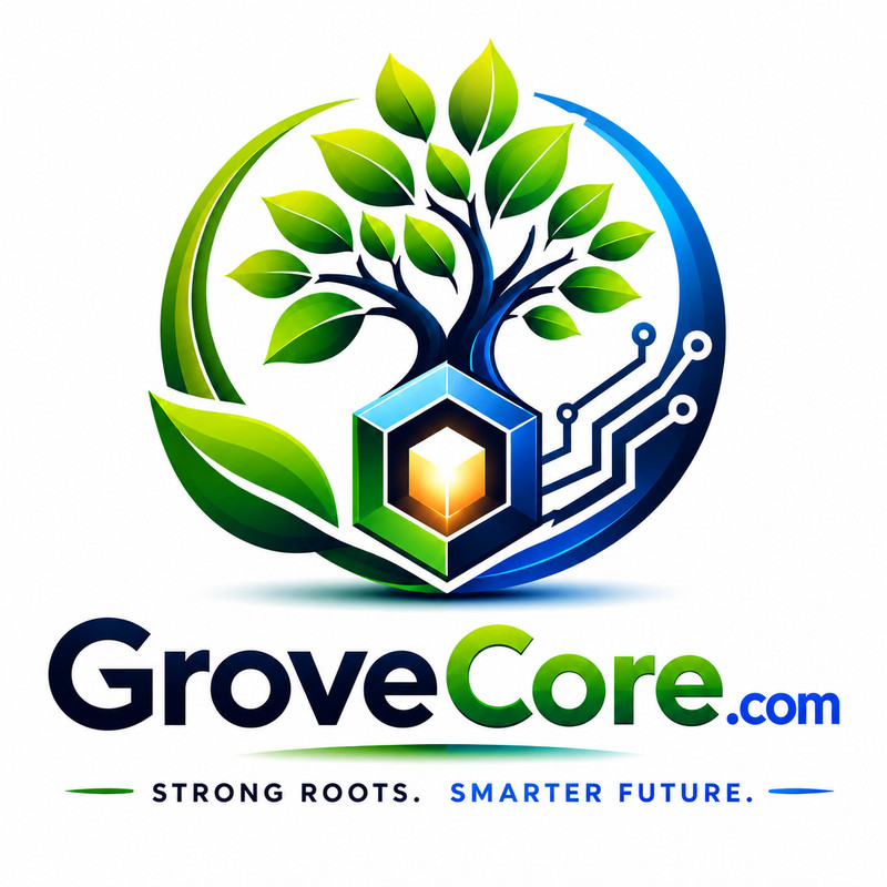GroveCore.com Brandable Business DOMAIN NAME FOR SALE. Tech, Wellness, Eco