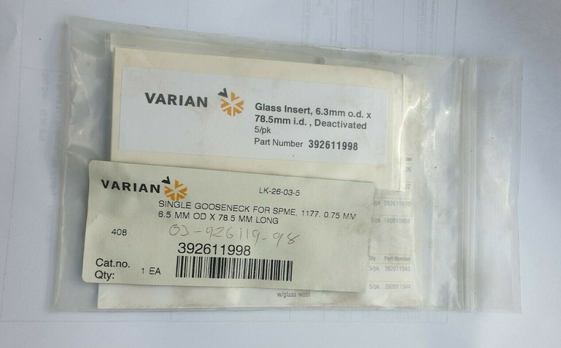 VARIAN 392611998 SINGLE GOOSENECK FOR SPME 1177 0.75MM 6.5MM OD X 78.5 MM LONG (