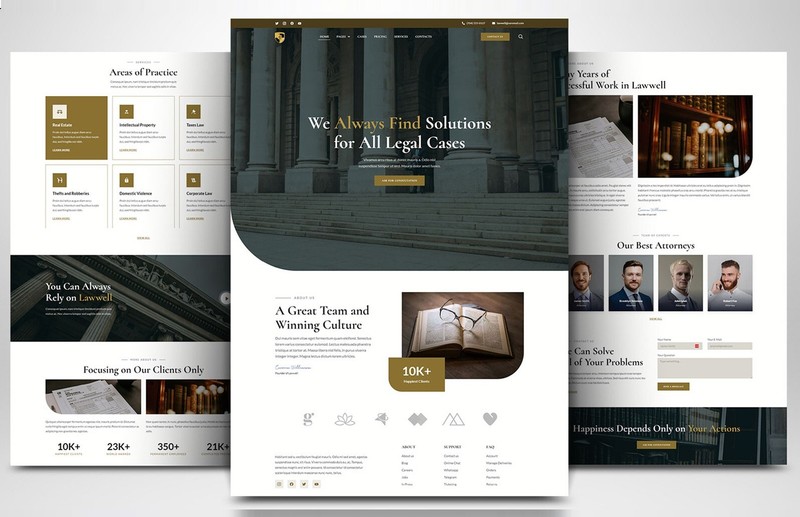 Lawyers, Law, Attorney, Justice & Tax Website Professional Responsive Website gallery