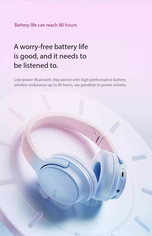 Pincun Queen Over-Ear Bluetooth Wireless Women's Headset with Noise Cancellation gallery