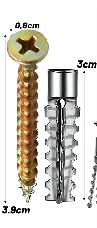 6/8Mm Expansion Pipe for Hollow Walls Metal Expansion Screws Kit Self Tapping Sc gallery
