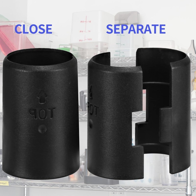 30 Pack Black Wire Shelf Clips 1 inch Wire Shelf Clips, Plastic Shelving Clip... gallery