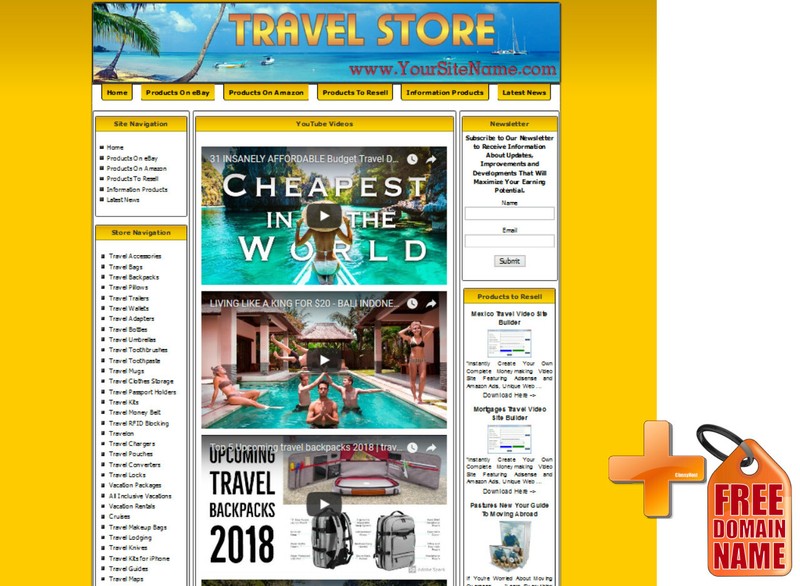 Travel Niche Website – Use With, Adsense, Amazon Store