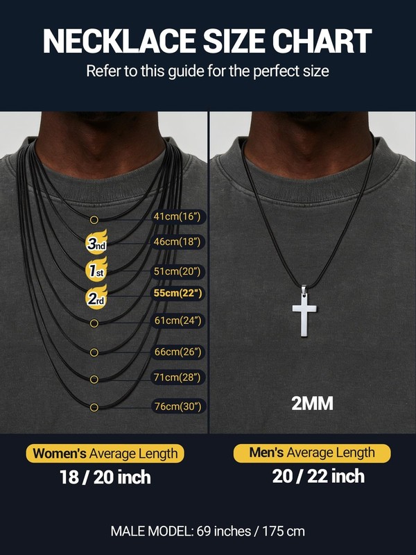 PROSTEEL 3mm/6mm Rope Chain Necklace for Men, Black/Gold Plated Mens Chain Ne... gallery