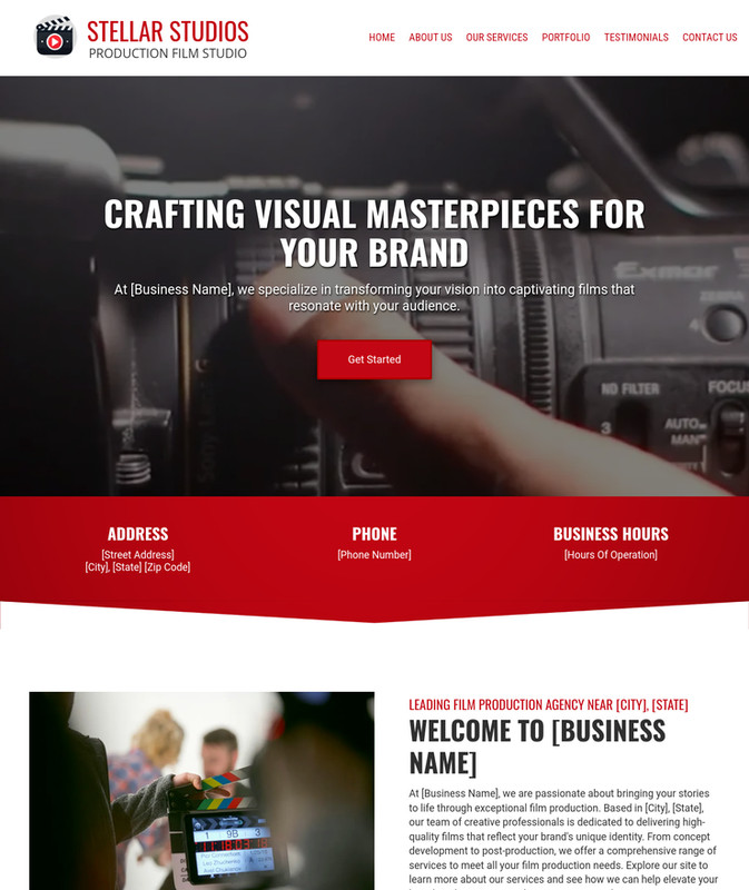 Film & Video Production Business Website *SEE FULL DESCRIPTION*