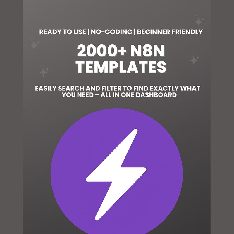2000+ N8N Automation Templates – No-Code JSON Workflows Toolkit