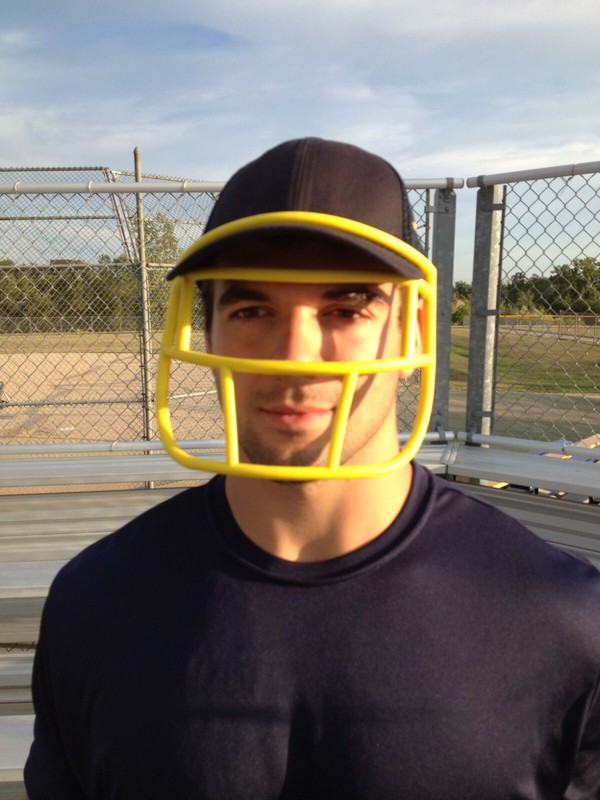 US. Patent #10,945,480 for sale GameFaceOn Fan wear-facemask for bill of hat gallery