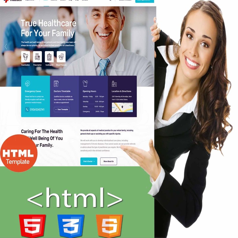 HEALTH & MEDICAL | Full HTML5 Website Template- Doctor / Clinic Website 1
