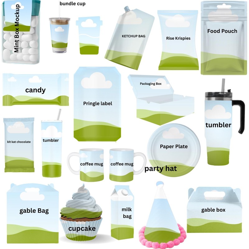 Party Favor Mockup Bundle: Canva Editable Templates (Digital Download) gallery