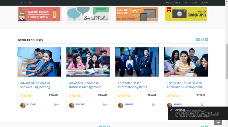 School management / Course enrollment / eLearning Website – Free Hosting+Install