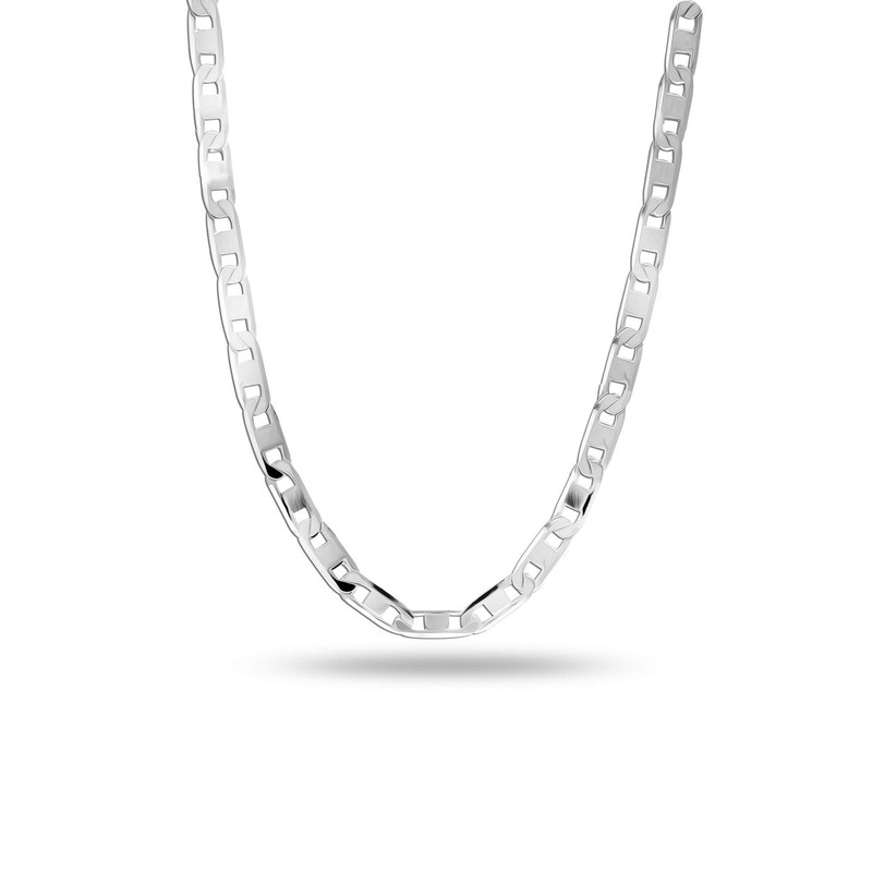 LeCalla Solid 925 Sterling Silver Italian 3 MM, 4 MM Diamond-Cut Solid Flat M…
