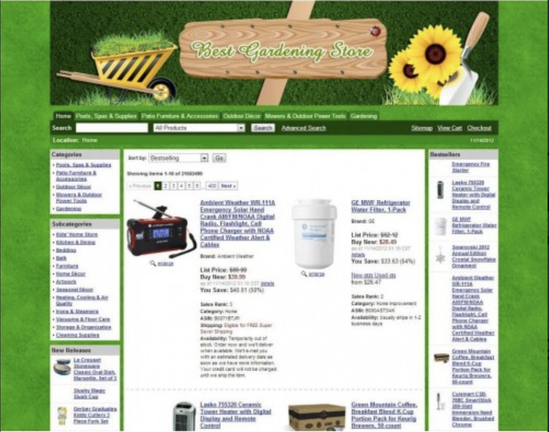 Turnkey Amazon Gardening Affiliate Store Website Turnkey Business for Sale