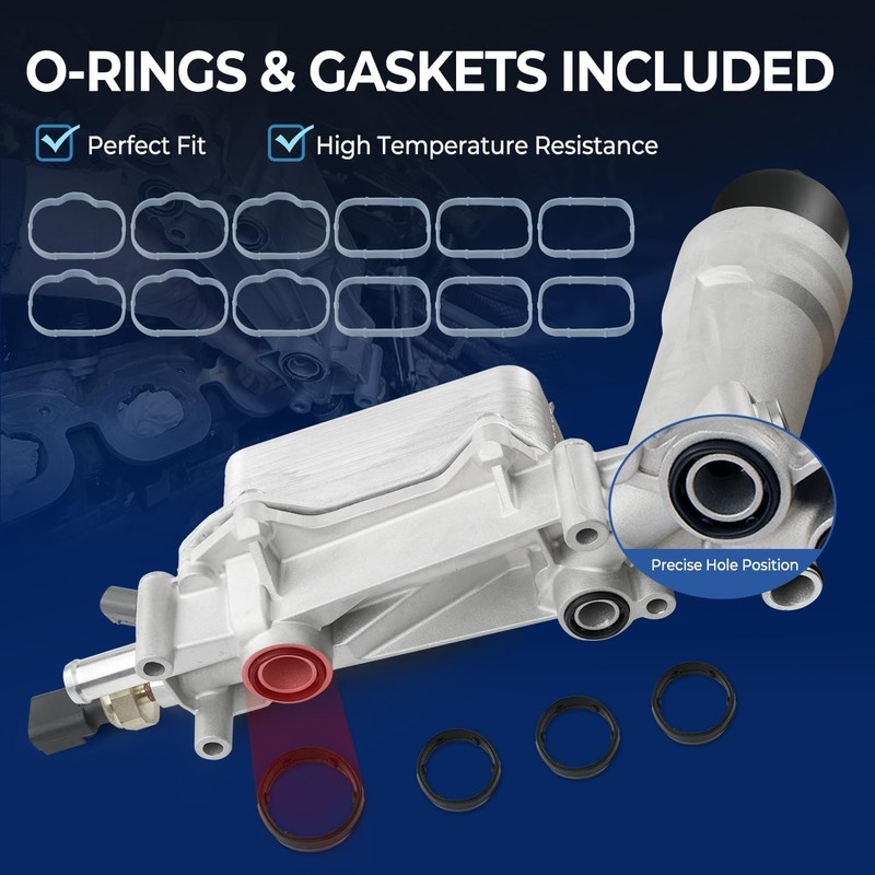 926-959 Upgrade Aluminum Engine Oil Cooler Oil Filter Housing for 2011-2016 Jeep gallery