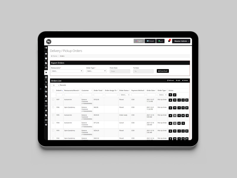 DishDrop Multi Restaurant Food Delivery App | React Native Android iOS Website gallery
