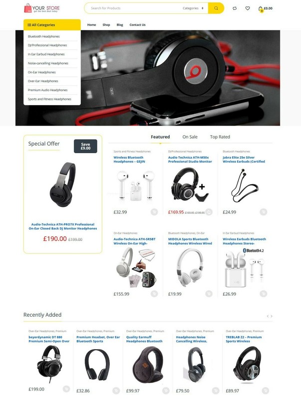 HeadPhones Store - eCommerce Dropship Website + Amazon Affiliate + Free Hosting