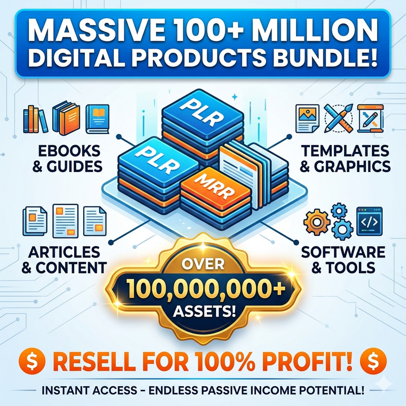 100+ MILLION PLR MRR Digital Products Bundle - Resell for 100% Profit! Passive gallery