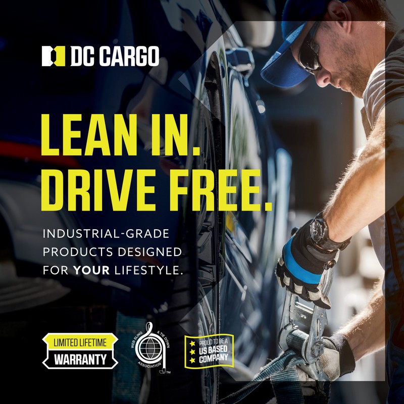 DC Cargo Flatbed Winch Strap with Flat Hook, 4"x30', 2-pack gallery