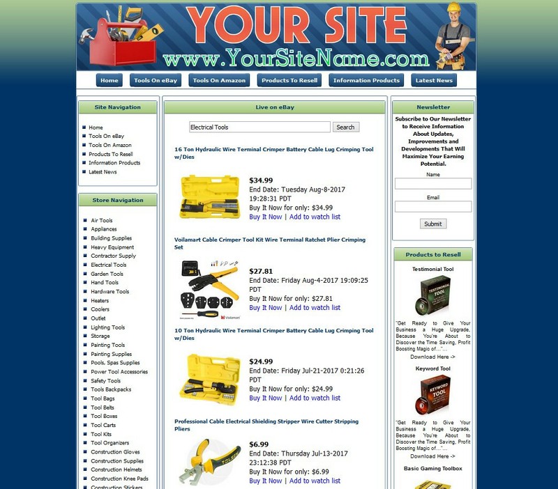 TOOLS STORE Website Business with Stock Money from Amazon Store Adsense gallery