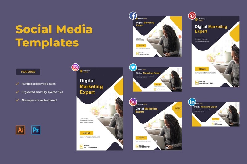 Digital Marketing Social Media Templates