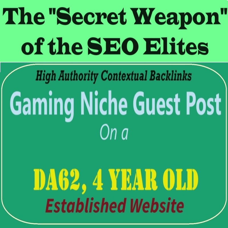 Premium SEO Guest Post on my DA60+ Gaming Blog with Dofollow backlink