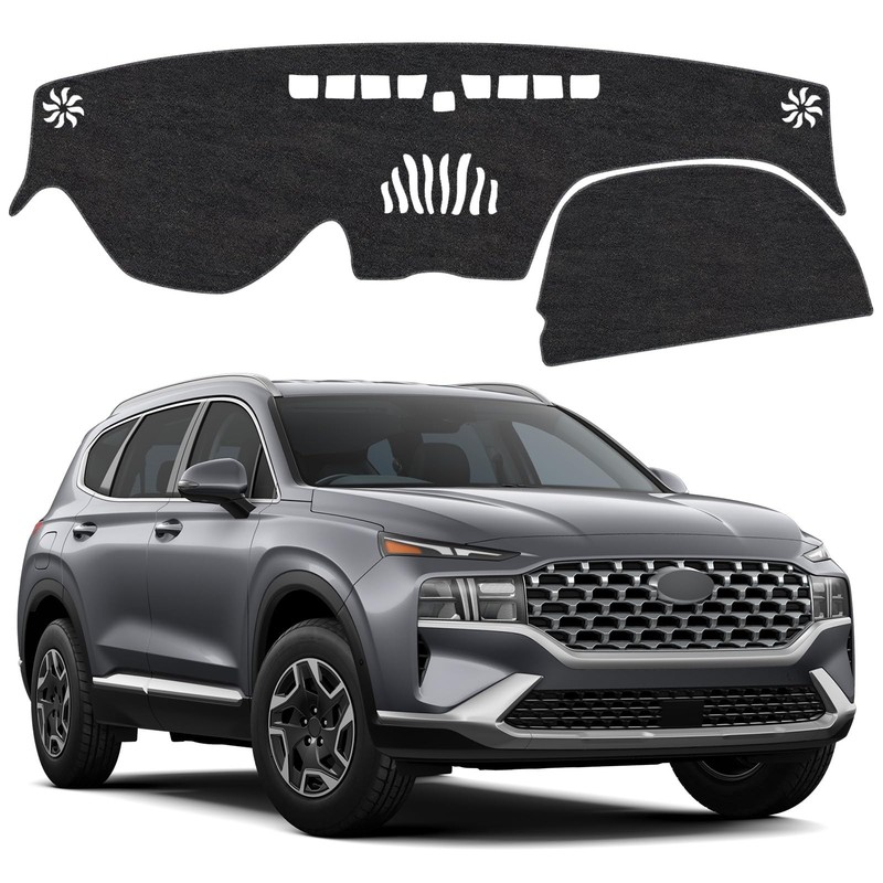 Dash Cover Mat Compatible with Hyundai Santa Fe 2019-2023 Non-Slip Dashboard …