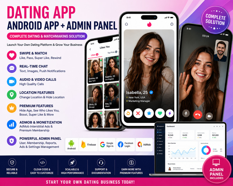 Kinder – Dating Android App | Chat & Video Call | Admin Panel | Android v20