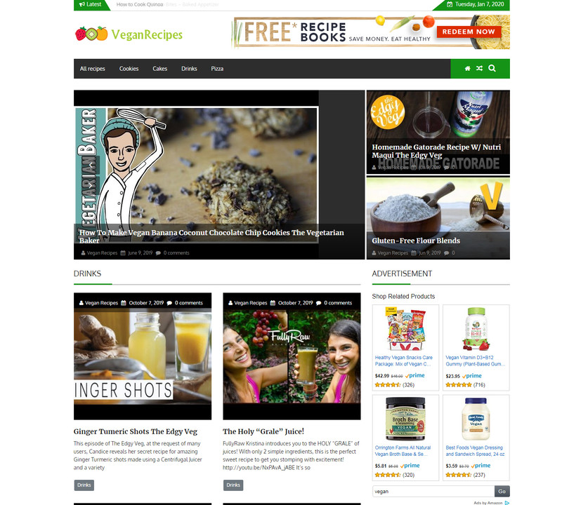 Fully Automated Vegan Recipes Video Website