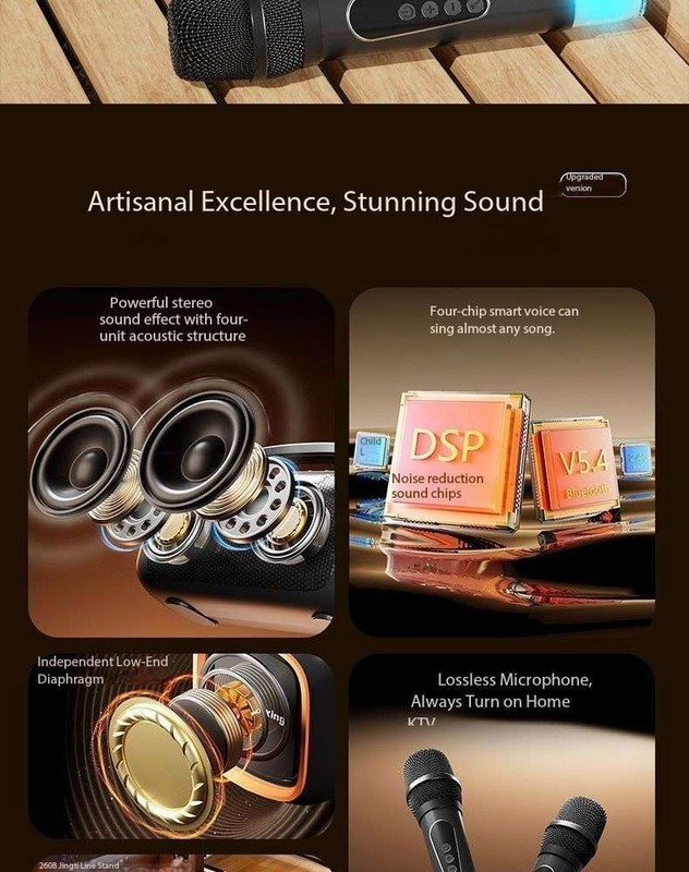 Outdoor Microphone and Speaker All-in-One Wireless Bass Bluetooth Speaker gallery