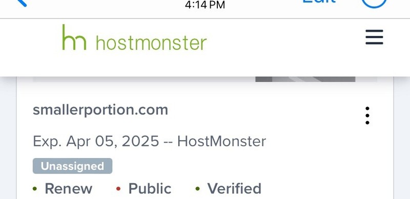 Smallerportion.com website and domain for sale Offer