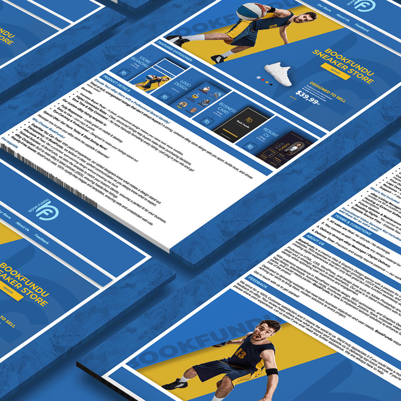 Dynamic eBay Store Design for Sneakers & Sportswear | Custom HTML Template
