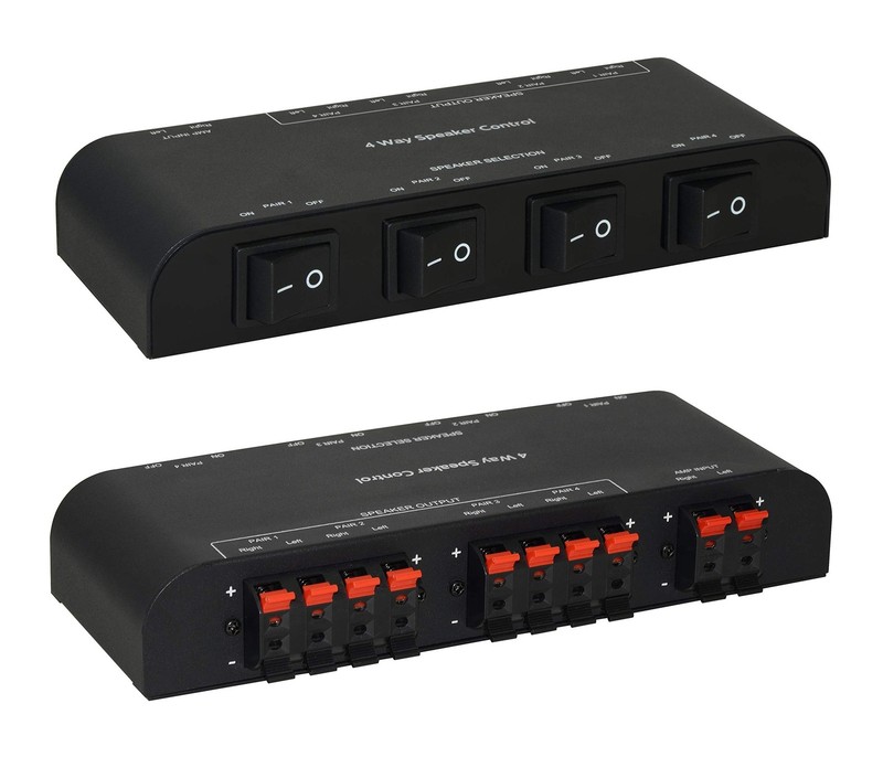 Xtrempro 61050 2 to 4 Way Speaker Selector Switch Black (1 x 4 Way)