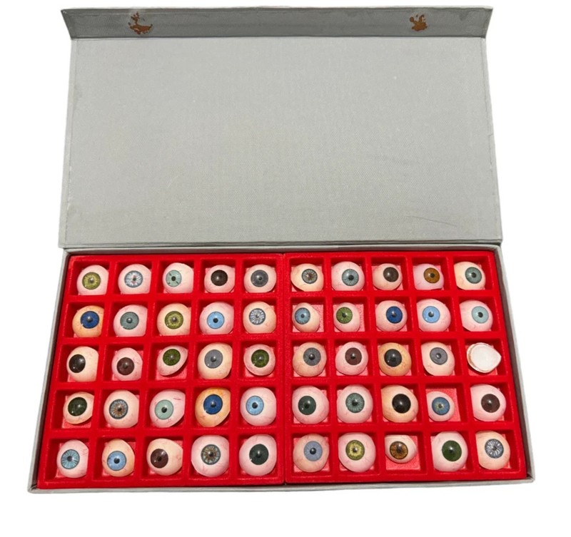 Vintage Human Prosthetic Eye 50 Pc eye Different shade Antique Glass Artificial gallery