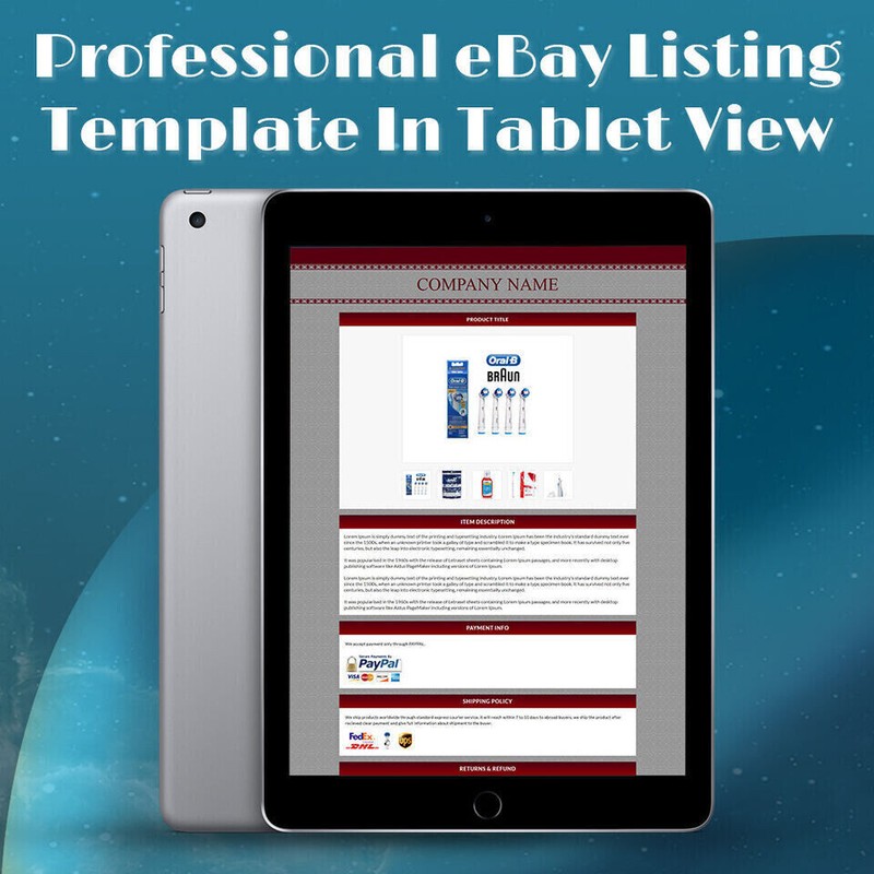 eBay Templates Mobile Responsive eBay Listing Auction Template 2019 Ready gallery