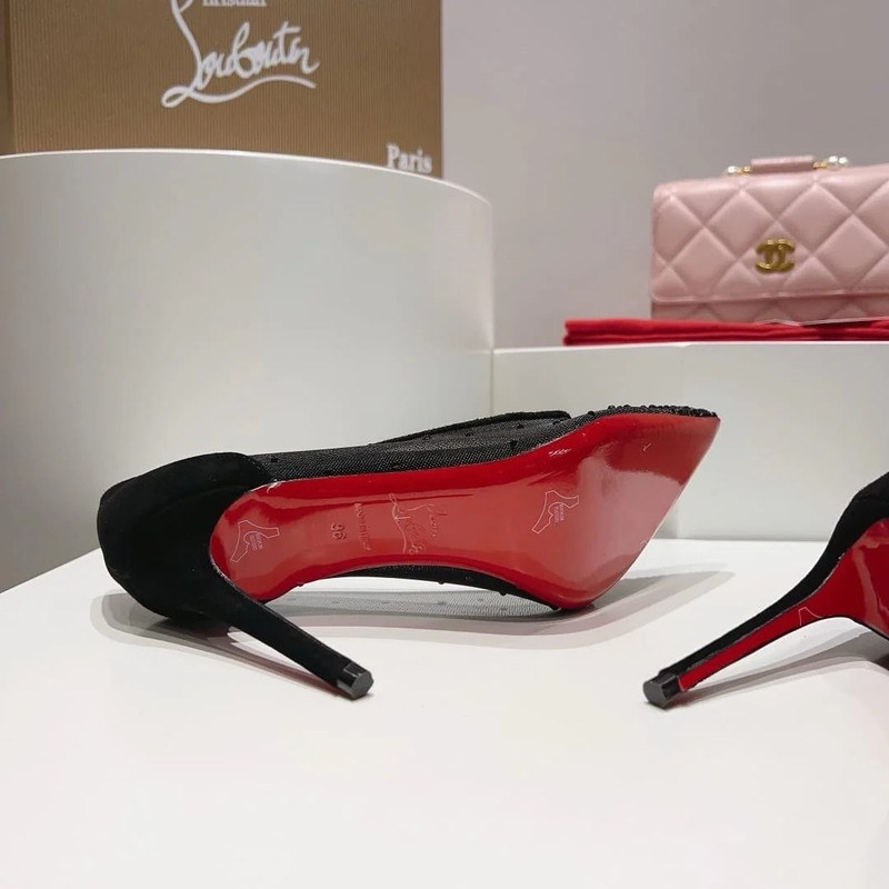 Follies Strass 100 mm Pumps - Mesh and strass - Black gallery