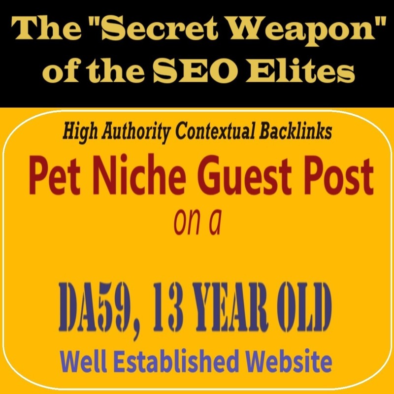 Premium SEO Guest Post on my DA50+ Pet Blog with Dofollow backlink
