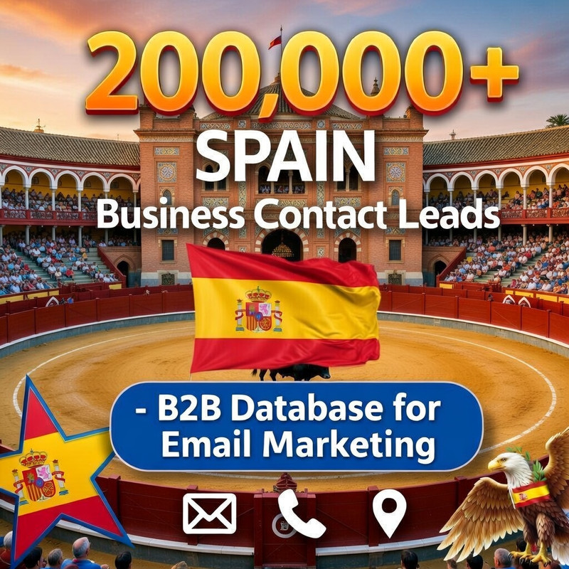 200K Spain Business Email Database | B2B Contact leads 2026 | Digital Download gallery