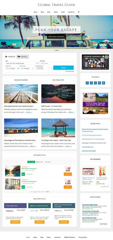 [NEW DESIGN] * TRAVEL VACATION * store website business for sale AUTO CONTENT! gallery